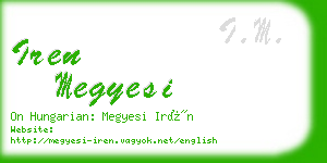 iren megyesi business card